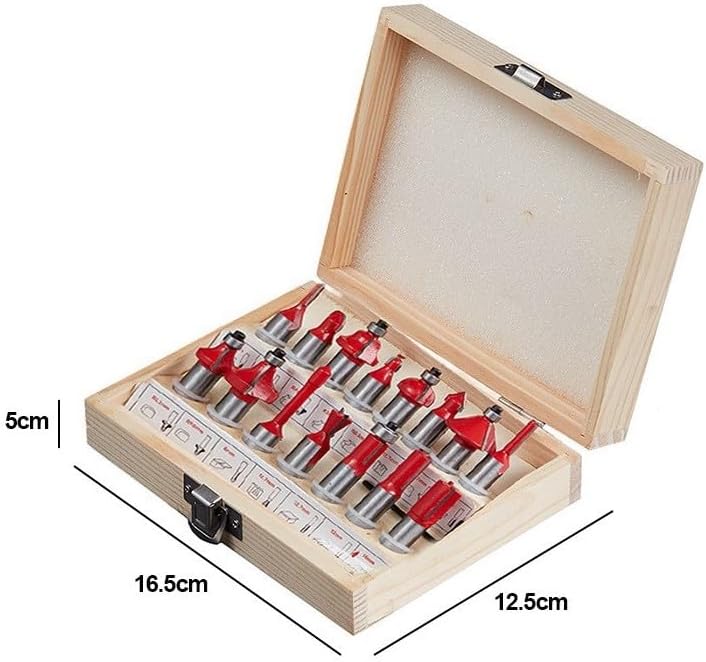 Mefape 110V Router Tool, 800W Wood Trim Router, 30000RPM Electric Hand Trimmer, Palm Router with 15x 1/4” Router Bits & 2x Trim Guides for Woodworking Tools, Adjustable Base Height w/Scale - Image 5